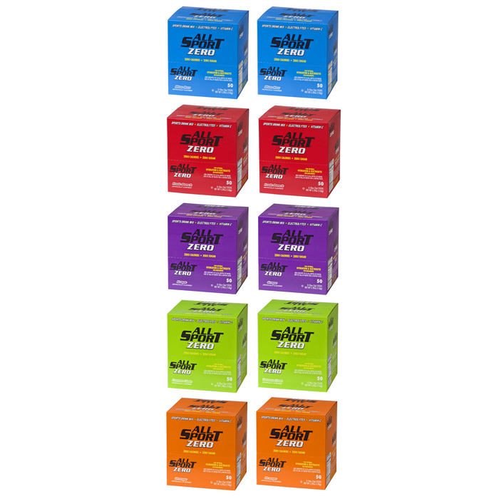 All Sport Powder Hydration Sticks, Zero Calorie, Performance Electrolyte Drink Mix, Sugar Free, 2x Potassium, Variety 500/Case