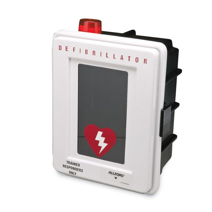 Defibrillator Wall Cabinet with Strobe Light and Alarm, Plastic