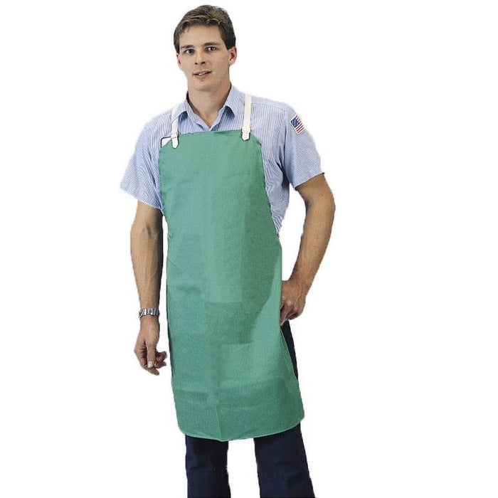 9 oz Green Flame Retardant Bib Apron, 100% Cotton, 24"x36"