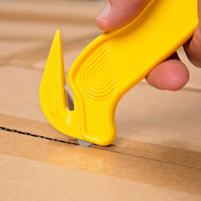 Pacific Handy Cutter DFC364 Disposable Film Cutter, Sharp & Durable Steel Blade for Shrink Wrap, Stretch Wrap, Tape, and Plastic Straps