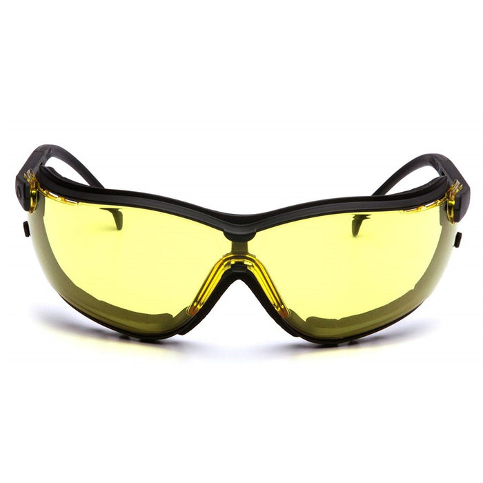 Pyramex V2G Hybrid Safety Glasses/Goggle with Interchangable Temples and Head-Strap, H2X Anti-Fog Coating (1 Pair)