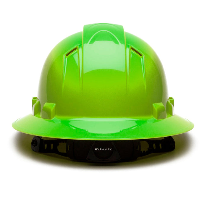 Ridgeline Vented Full Brim Hard Hat with 4-Point Ratchet Suspension