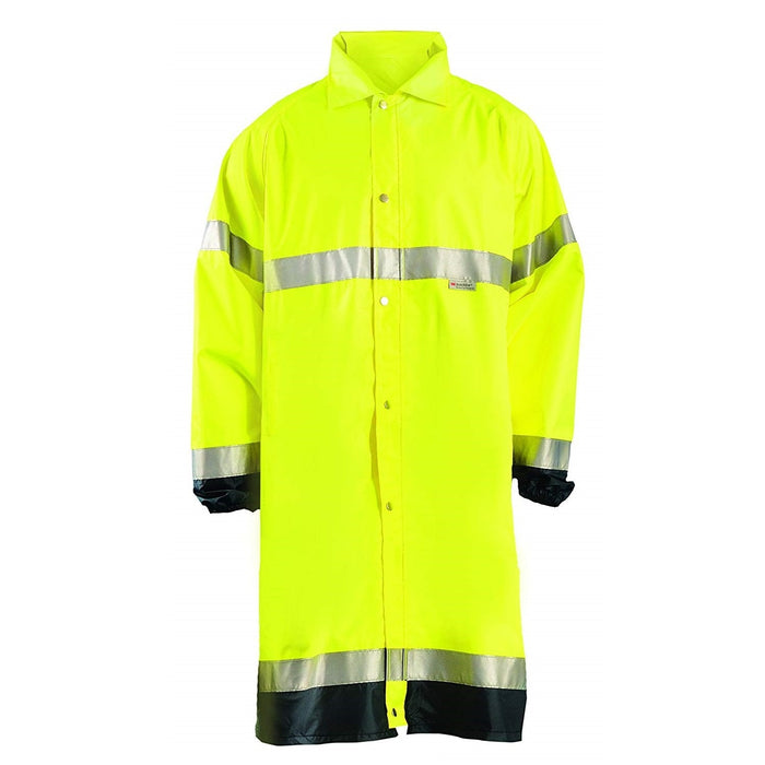 OccuNomix LUX-TJRE Premium Breathable Waterproof Rain Jacket, Calf Length, Class 3, Yellow