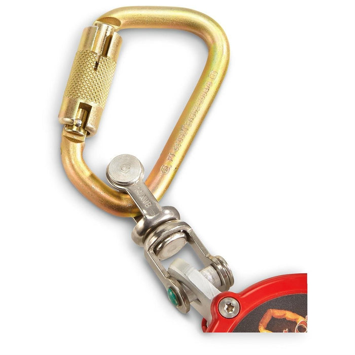 Miller Scorpion PFL-4-Z7/9FT Self-Retracting Lifeline with Steel Twist-Lock Carabiner & Swivel Shackle
