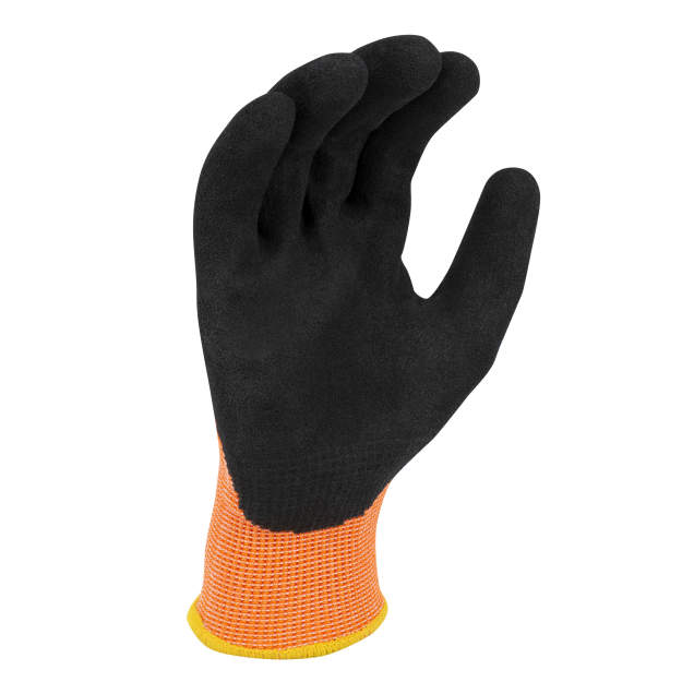 Radians RWG559 AXIS Cut Protection Level A7 Sandy Nitrile Coated Glove - Orange