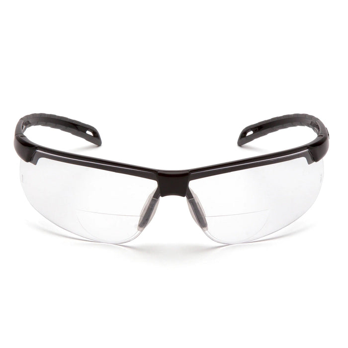 Ever-Lite Safety Glass Reader +1.5, Clear H2MAX Anti-Fog Lens with Black Frame, SB8610R15TM, 1 Pair