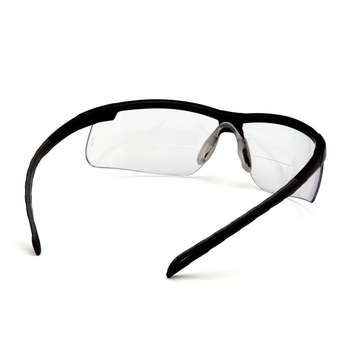 Ever-Lite Safety Glass Reader +1.5, Clear H2MAX Anti-Fog Lens with Black Frame, SB8610R15TM, 1 Pair