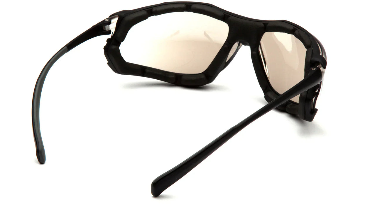 Pyramex Proximity Foam Padded Safety Glass with H2X Anti-Fog Lens, Black Frame