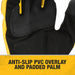 Dewalt DPG781 Performance Mechanic Work Glove with Anti-Slip PVC Overlay, Yellow / Black, 1 Pair - BHP Safety Products