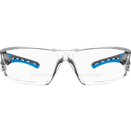 Iron - Fog Reader Premium Grade Anti - Fog Safety Glasses Blue Frame, Clear Lens with Bifocal - BHP Safety Products