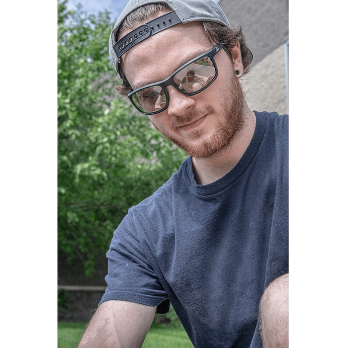 Pompano Indoor/Outdoor Anti-Fog Lens with Matte Black Frame, Safety Glasses - BH2766AF - BHP Safety Products