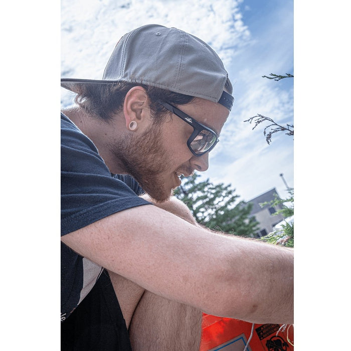 Pompano Indoor/Outdoor Anti-Fog Lens with Matte Black Frame, Safety Glasses - BH2766AF - BHP Safety Products