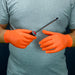 PosiShield Disposable Nitrile Gloves, Powder Free with Textured Grip, 7 MIL, Hi-Vis Orange - BHP Safety Products