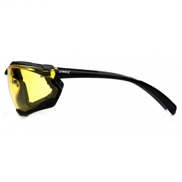 Pyramex Proximity Foam Padded Safety Glass with H2X Anti-Fog Lens, Black Frame - BHP Safety Products