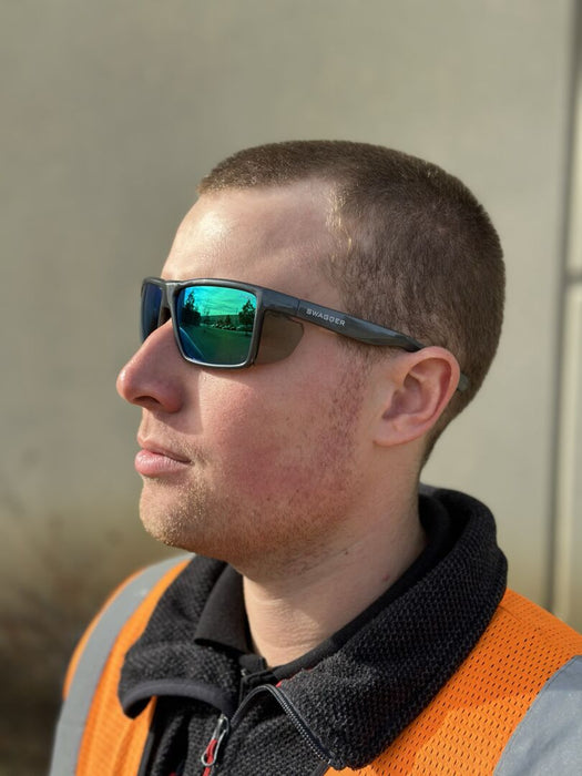Swagger SR2 Safety Glasses with Thermo Plastic Rubber Nosepads and Detachable Side Shields (1 Pair) - BHP Safety Products
